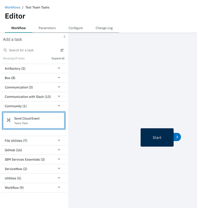 Team Tasks in Workflow Editor