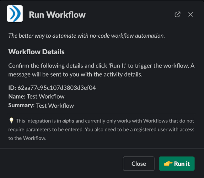 Run a Workflow